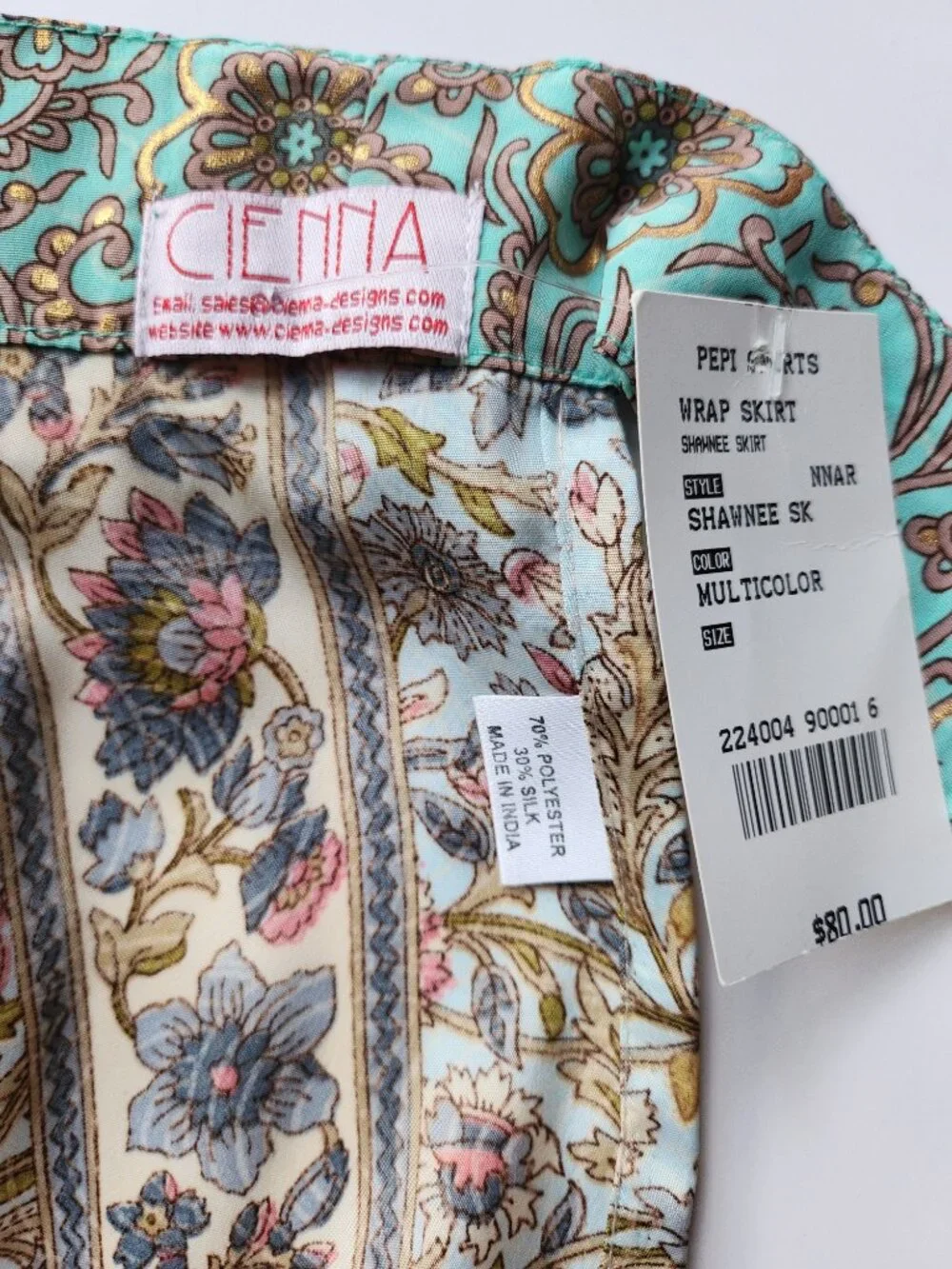 NWT Pepi Sports Vienna Sports Wrap Skirt - Bohemian Print Athletic Skort / Skirt